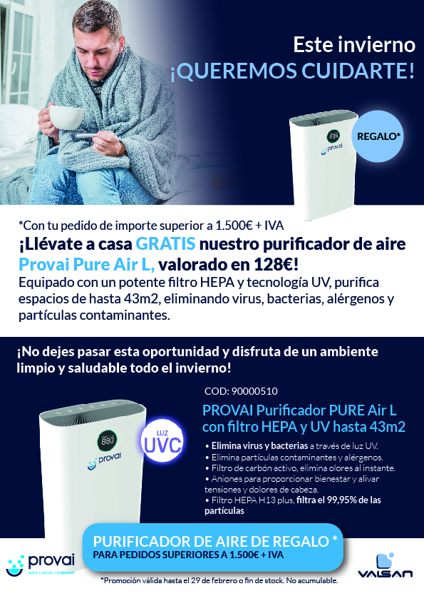 Promoción purificador aire PROVAI